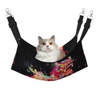 WBQLSL Double Lion Dance - Hamaca colgante de jaula de gato mediana con estampado de león, adecuada para gatos, hurones, cachorros, conejos, animales pequeños