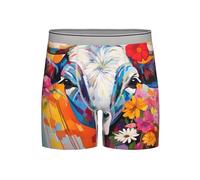 WBQLSL Dress up a beautiful cow Printing - Calzoncillos tipo bóxer largos para hombre, tela transpirable y de secado rápido (S-2XL), gris claro, XL