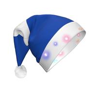 WBQLSL El Salvador - Sombrero de Papá Noel con luz LED, unisex, para Navidad, Año Nuevo, regalo de fiesta de Navidad