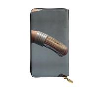 WBQLSL Elegante cartera de cuero con correa de goma, monedero de 7.4 x 4.13 pulgadas de largo con cremallera, práctica cartera de viaje para dinero en efectivo