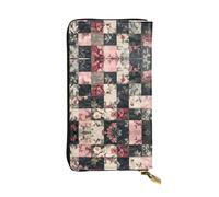 WBQLSL Elegante cartera de cuero con costuras de camuflaje, monedero de 7.4 x 4.13 pulgadas de largo con cremallera, práctica cartera de viaje para dinero en efectivo