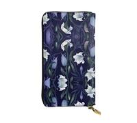 WBQLSL Elegante cartera de cuero con diseño de campanillas de 7.4 x 4.13 pulgadas de largo, con cremallera, práctica cartera de viaje para dinero en efectivo