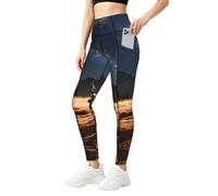 WBQLSL Elk in the Meadow - Pantalones de yoga con bolsillo para mujer, leggings elásticos suaves de cintura alta para entrenamiento, gimnasio, uso diario, Negro, XL-5XL