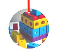 WBQLSL Este colorido colgante de cristal redondo de Navidad con bloques de construcción es perfecto para Navidad, Halloween y otras decoraciones navideñas.