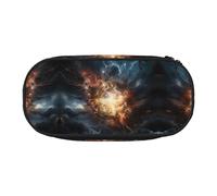 WBQLSL Estuche con diseño de Explosion of The Earth - Estuche de múltiples capas, apto para guardar artículos de papelería de oficina en el campus, Black, Talla única, Estuche de belleza