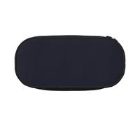 WBQLSL Estuche de lápices estampado negro de color sólido, estuche de varias capas, adecuado para guardar artículos de papelería de oficina en el campus, Black, Talla única, Estuche de belleza