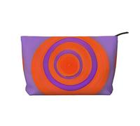 WBQLSL - Estuche de maquillaje de pana con círculo naranja