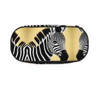 WBQLSL Estuche para lápices con estampado de cebra en blanco y negro - Estuche multicapa, adecuado para guardar artículos de papelería de oficina en el campus, Black, Talla única, Estuche de belleza