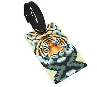 WBQLSL Etiquetas de equipaje Little Fat Tiger Head - Etiquetas elegantes y duraderas para mochila personalizada y etiquetas de equipaje