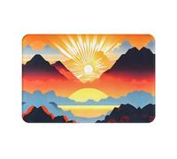 WBQLSL Felpudo de interior con diseño de amanecer brillante adecuado para puerta delantera, puerta trasera, patio, baño, etc