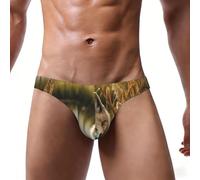 WBQLSL Fox in the Water - Traje de baño deportivo para playa, sexy, elástico y cómodo, Negro, S