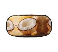 WBQLSL Fruit of Coconut - Estuche para lápices de gran capacidad, bolsa de almacenamiento de papelería de varias capas, suministros de oficina de aprendizaje unisex
