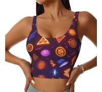 WBQLSL Glowing Totem - Chaleco deportivo estampado para mujer, transpirable, con diseño de espalda en U, camiseta sin mangas para fitness, Negro, M-3XL