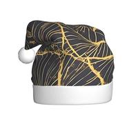 WBQLSL Golden Leaf - Sombrero decorativo para adultos, 15.7 pulgadas de alto, unisex, Año Nuevo, sombrero de Papá Noel, sombrero de Papá Noel, fiesta de Navidad y Año Nuevo