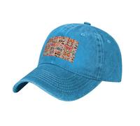 WBQLSL Gorra de béisbol ajustable con estampado de árbol pequeño. Un accesorio elegante para senderismo y salidas diarias., azul, Taille unique