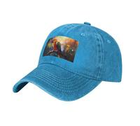 WBQLSL Gorra de béisbol ajustable con estampado de loro en una rama negra. Un accesorio elegante para senderismo y salidas diarias., azul, Taille unique