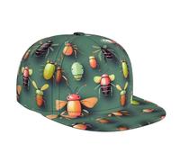 WBQLSL Gorra de béisbol con estampado de insectos Atlas, sombrero de viaje, adecuado para ciclismo y actividades al aire libre, color negro