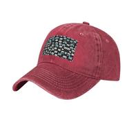 WBQLSL Gorra de béisbol negra y blanca con cara de panda negra, gorra de golf transpirable de secado rápido, visera solar, rosso, Talla única