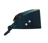 WBQLSL Gorra de trabajo estampada Light on the Seabed, ajustable, repelente al agua, para enfermeras, chefs, spa y ducha, color negro