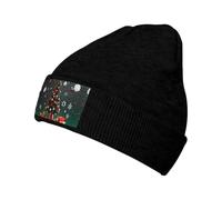 WBQLSL Gorro de esquí con diseño de árbol de Navidad, ideal para ciclismo, camping y correr. Se mantiene cómodo incluso después de un uso prolongado. Negro