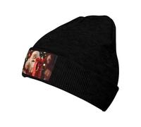 WBQLSL Gorro de esquí con estampado de Papá Noel. Perfecto para ciclismo, camping y correr. Se mantiene cómodo incluso después de un uso prolongado. Negro