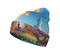 WBQLSL Gorro de punto con diseño de cuento de hadas de unicornio, adecuado para adolescentes para llevar en otoño e invierno, color negro