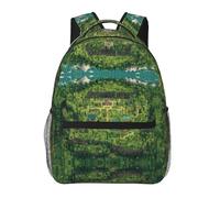 WBQLSL Green Kingdom - Mochila de viaje ligera adecuada para senderismo, viajes de negocios, camping, fitness, escuela, universidad y otras ocasiones, con un diseño de múltiples bolsillos.