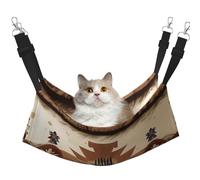 WBQLSL Hamaca colgante grande con patrones de nativos americanos, adecuada para gatos, hurones, cachorros, conejos, animales pequeños