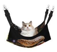 WBQLSL Hamaca de carne de res con patrón mediano para mascotas, hamaca para gatos, hurones, cachorros, conejos, animales pequeños