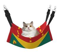 WBQLSL Hamaca grande para mascotas, diseño de bandera de Granada, hamaca para dormir, para gatos, hurones, cachorros, conejos, animales pequeños