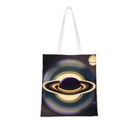 WBQLSL Hermosa bolsa de la compra Saturn, bolsa de mano unisex, bolsa de lona ligera, adecuada para compras, promoción de eventos, viajes, trabajo, bolsa de mano reutilizable
