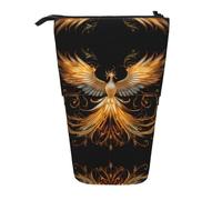 WBQLSL Hermoso estuche retráctil con estampado de Phoenix, perfecto para maquillaje, papelería o monedero.