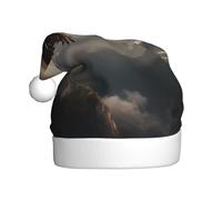 WBQLSL Imperial - Sombrero de Papá Noel con estampado de Papá Noel, sombrero de decoración de escenario de fiesta de Año Nuevo, accesorio para fotos atmosféricas