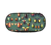 WBQLSL Insect Atlas - Bolsa de almacenamiento para artículos de papelería con varias capas, portátil, para estudiantes