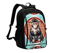 WBQLSL La mochila silenciosa USB para laptop es adecuada para profesionales de negocios como mochila de trabajo, The Silent Monkey, Talla única