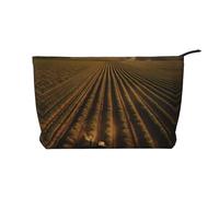 WBQLSL Land of Hope - Neceser de pana, bolsa de almacenamiento de viaje, puede contener lápiz labial, polvo y otros cosméticos, color negro, talla única