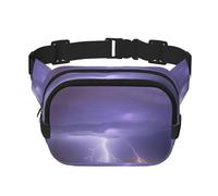 WBQLSL Lightning Storm - Riñonera con estampado de tormenta, elegante bolsa cruzada ligera para viajes y deportes