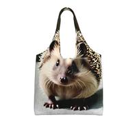 WBQLSL Lindo erizo impreso bolsa de lona adecuada para bolsos de compras, bolsos de mujer de moda