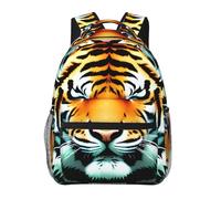 WBQLSL Little Fat Tiger Head - Mochila casual para laptop, para viajes, senderismo, negocios, camping, gimnasio