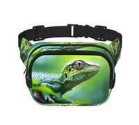 WBQLSL Lizard - Riñonera elegante con patrón de primer plano, bolsa deportiva de viaje ligera, impermeable y resistente al desgaste