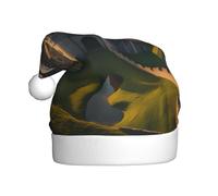 WBQLSL Los sombreros estampados festivos del castillo medieval y los sombreros de Navidad para adultos son perfectos para fiestas de Navidad de invierno y uso diario