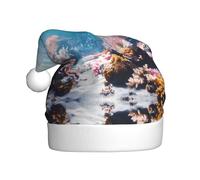 WBQLSL Los sombreros estampados festivos Ocean Coral Reef y los sombreros de Navidad para adultos son perfectos para fiestas de Navidad de invierno y uso diario