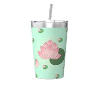 WBQLSL Lotus Flowers Waiting to Bloom - Vaso de paja aislado ideal para uso en el gimnasio o llevar sobre la marcha