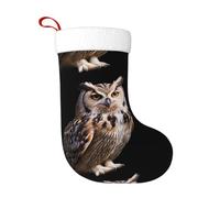WBQLSL Lucky Owl - Calcetines creativos de Navidad para adultos, adornos de fiesta de Año Nuevo, calcetines decorativos, calcetines de Navidad de 17.7 x 11 pulgadas