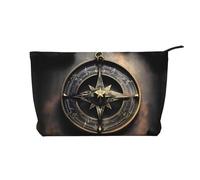 WBQLSL Magical Design Norse Runes - Bolsa de cosméticos con diseño de brújula, ligera y compacta con cierre de cremallera, bolsa de almacenamiento de cosméticos diaria