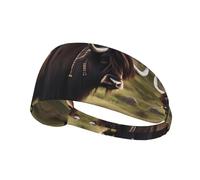 WBQLSL Mighty Highland Yak - Banda deportiva para el sudor, absorbe la humedad, correr, ciclismo, yoga, fitness, deportes