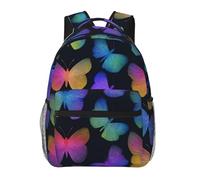 WBQLSL Mochila casual con alas de neón para laptop, para viajes, senderismo, negocios, camping, gimnasio
