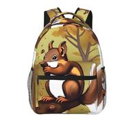 WBQLSL Mochila casual con ardilla que come nueces, mochila para laptop, para viajes, senderismo, negocios, camping, gimnasio