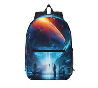 WBQLSL Mochila con múltiples bolsillos Science Fiction Future Print: ligera y duradera para el trabajo, viajes de negocios y deportes al aire libre