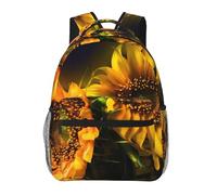 WBQLSL Mochila de viaje ligera con papel tapiz de girasol naranja adecuada para senderismo, viajes de negocios, camping, fitness, escuela, universidad y otras ocasiones, con un diseño de múltiples